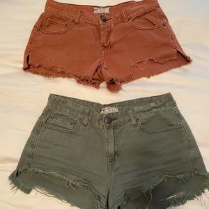 Vintage style mid rise Free People shorts